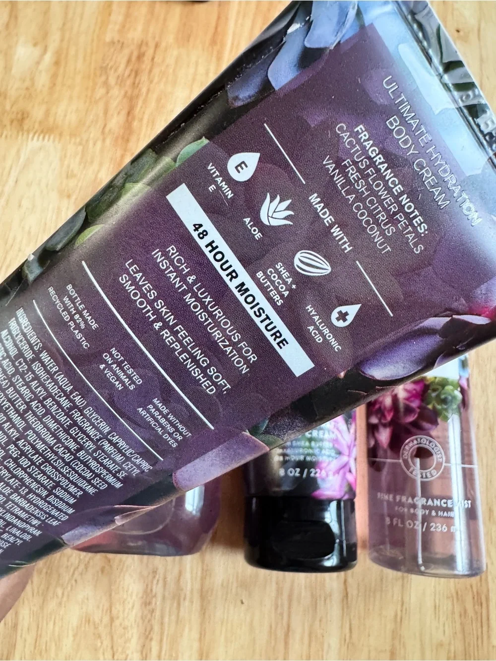 Bath & Body Works Cactus Blossom Body Cream - Purple & Green